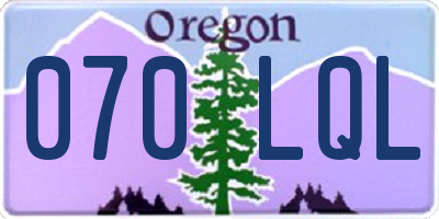 OR license plate 070LQL