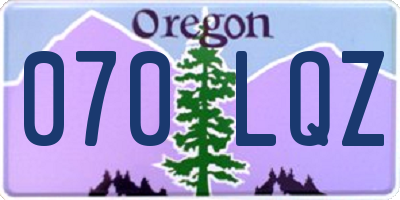 OR license plate 070LQZ