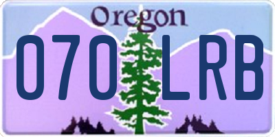OR license plate 070LRB