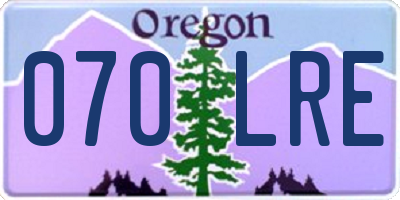 OR license plate 070LRE
