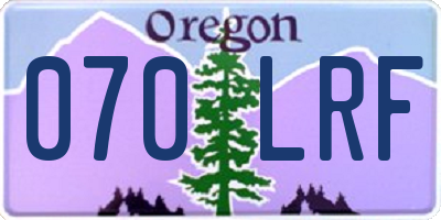 OR license plate 070LRF