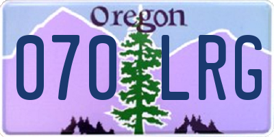 OR license plate 070LRG