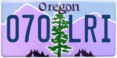 OR license plate 070LRI