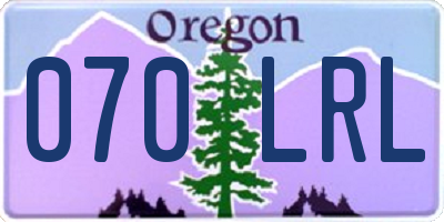 OR license plate 070LRL