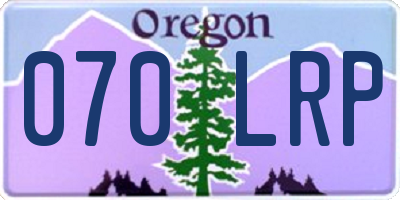 OR license plate 070LRP