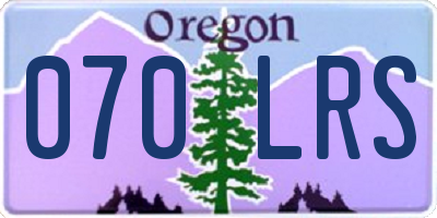 OR license plate 070LRS
