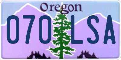 OR license plate 070LSA