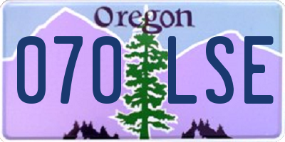 OR license plate 070LSE