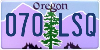 OR license plate 070LSQ
