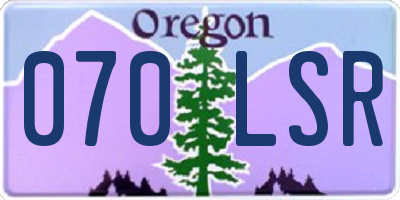 OR license plate 070LSR