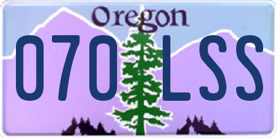 OR license plate 070LSS