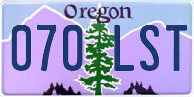 OR license plate 070LST