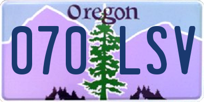 OR license plate 070LSV