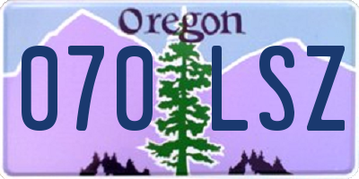 OR license plate 070LSZ