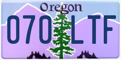 OR license plate 070LTF