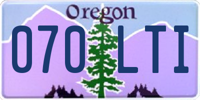 OR license plate 070LTI