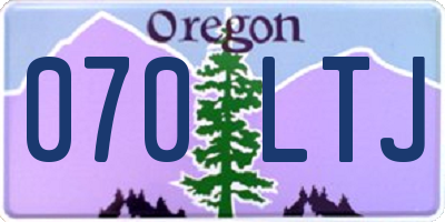 OR license plate 070LTJ