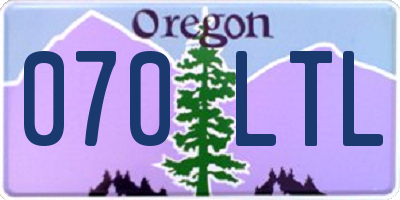 OR license plate 070LTL
