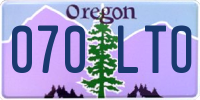 OR license plate 070LTO