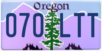 OR license plate 070LTT