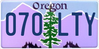 OR license plate 070LTY