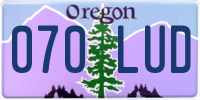 OR license plate 070LUD