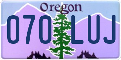 OR license plate 070LUJ