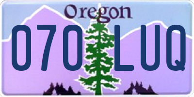 OR license plate 070LUQ