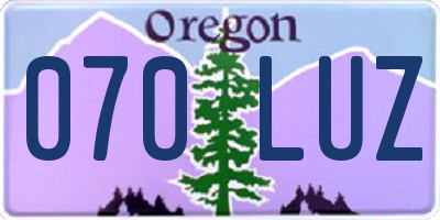 OR license plate 070LUZ