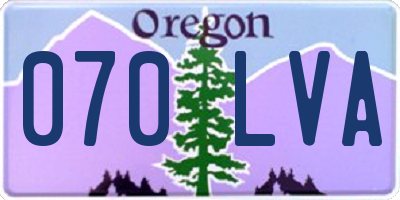 OR license plate 070LVA