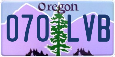 OR license plate 070LVB