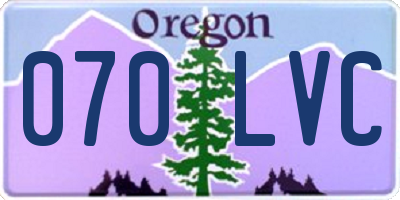 OR license plate 070LVC