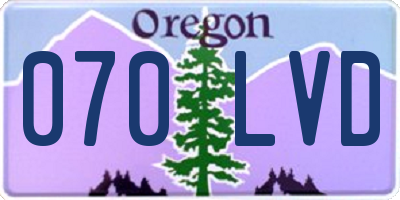 OR license plate 070LVD