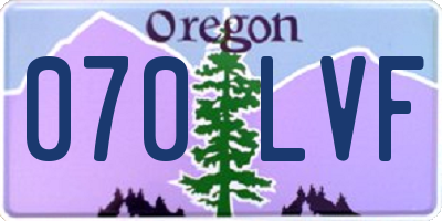 OR license plate 070LVF