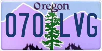 OR license plate 070LVG