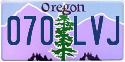 OR license plate 070LVJ