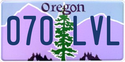 OR license plate 070LVL