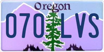 OR license plate 070LVS