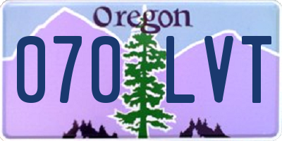 OR license plate 070LVT