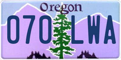 OR license plate 070LWA