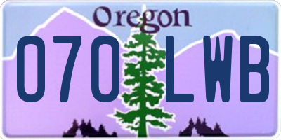 OR license plate 070LWB