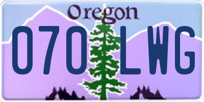 OR license plate 070LWG