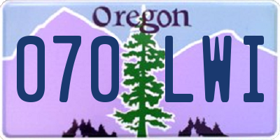 OR license plate 070LWI