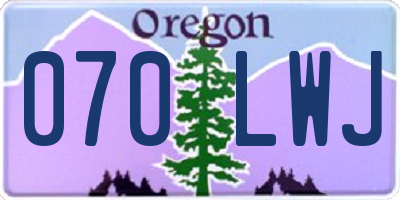 OR license plate 070LWJ