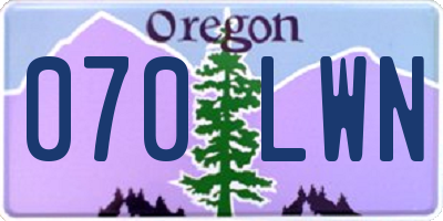 OR license plate 070LWN