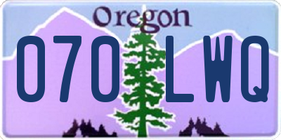 OR license plate 070LWQ