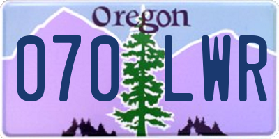 OR license plate 070LWR