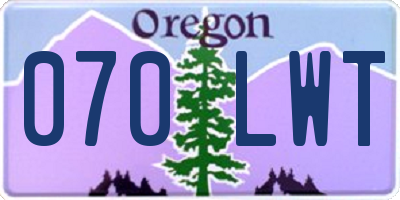 OR license plate 070LWT