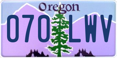 OR license plate 070LWV