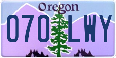 OR license plate 070LWY